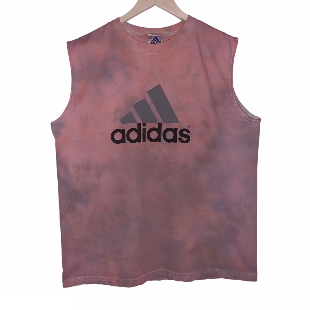Vintage 90s Tie Dye Adidas Logo Graphic Tank Top